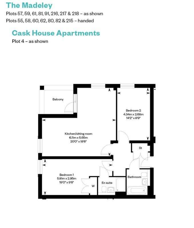 2 bedroom flat for sale - floorplan