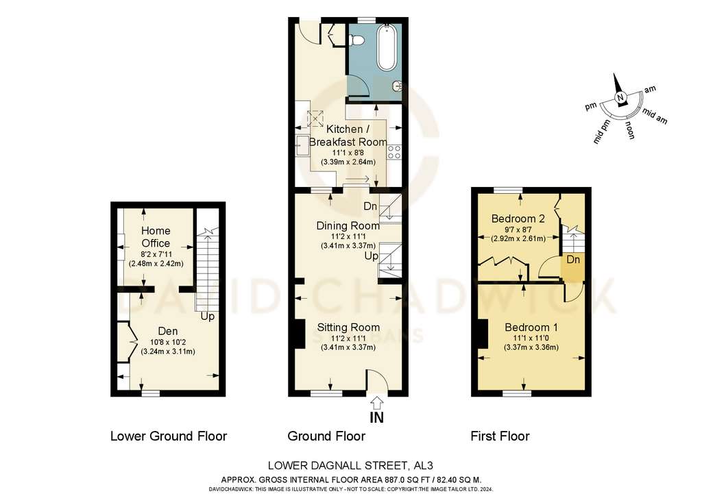 2 bedroom terraced house for sale - floorplan