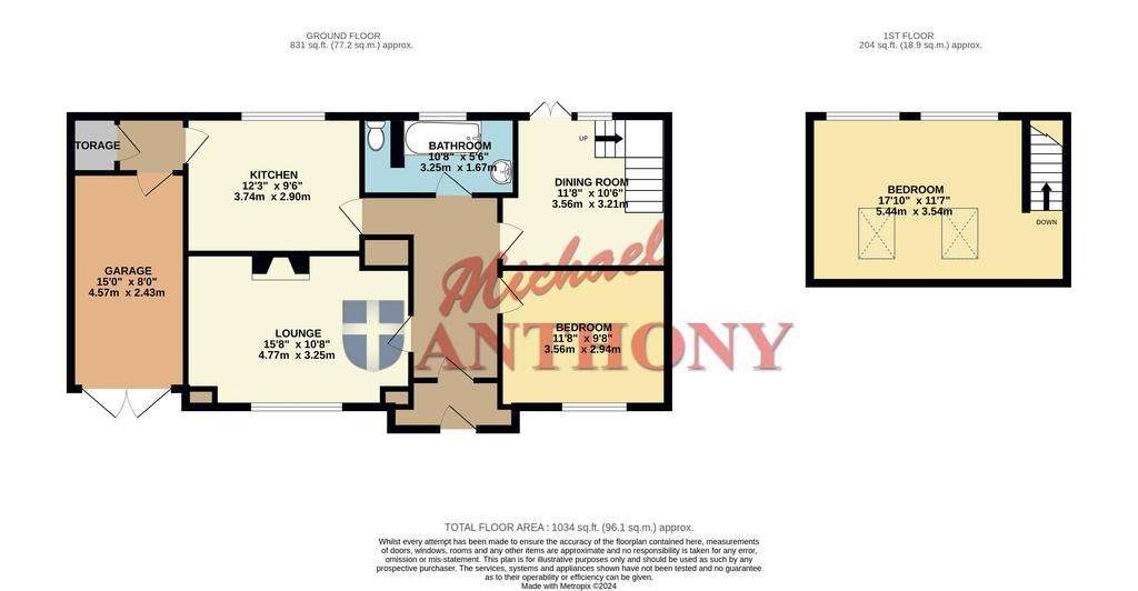 2 bedroom bungalow for sale - floorplan