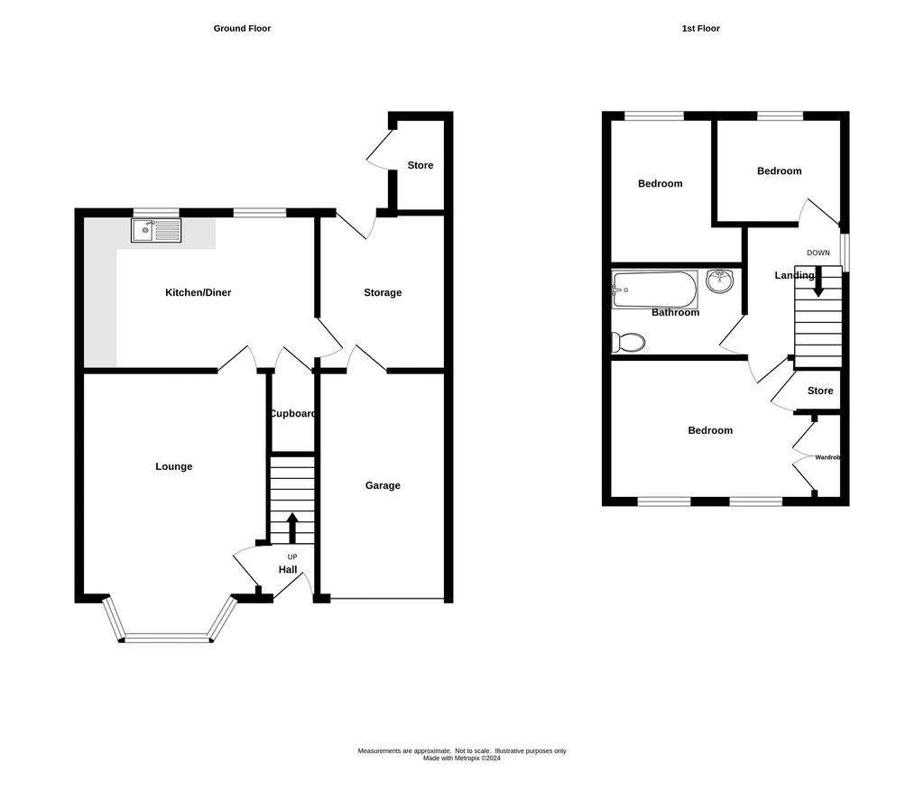 3 bedroom detached house for sale - floorplan