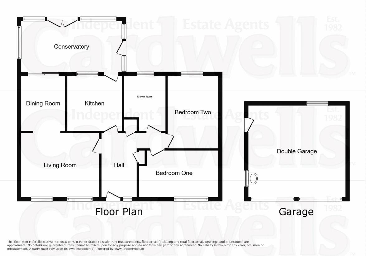 2 bedroom bungalow for sale - floorplan