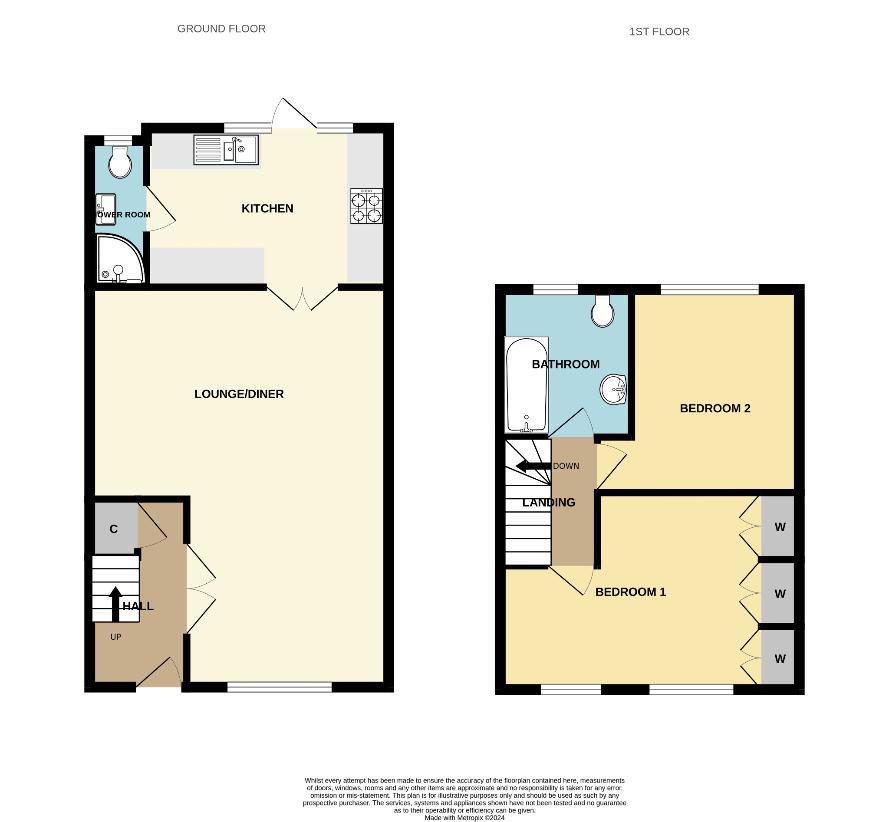 2 bedroom terraced house for sale - floorplan