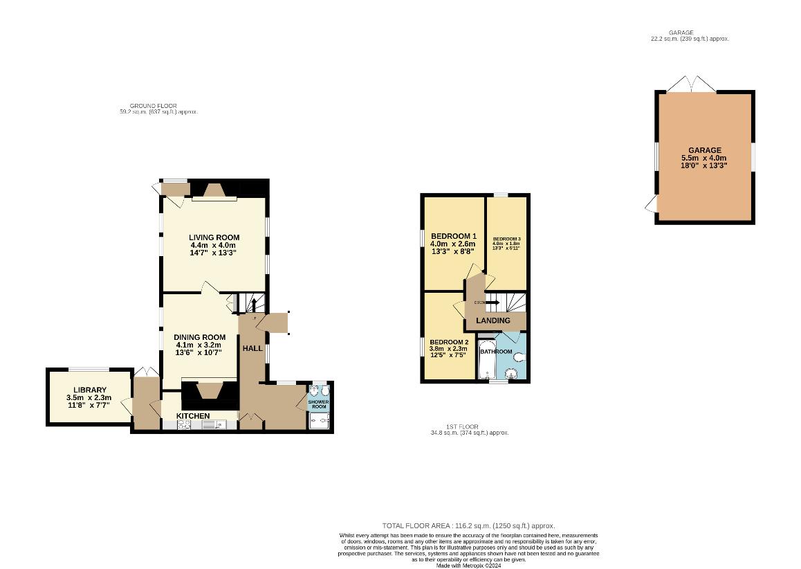 3 bedroom cottage for sale - floorplan