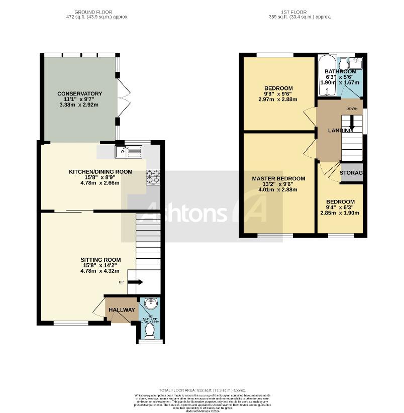 3 bedroom detached house for sale - floorplan