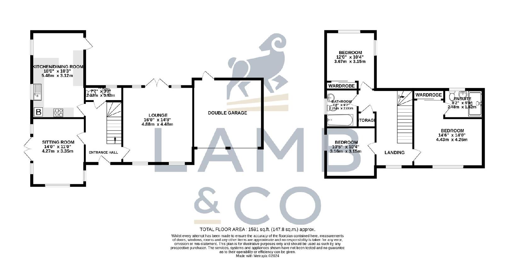 3 bedroom detached house for sale - floorplan