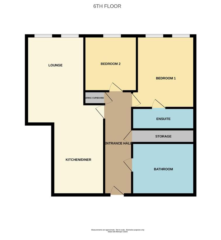 2 bedroom flat for sale - floorplan