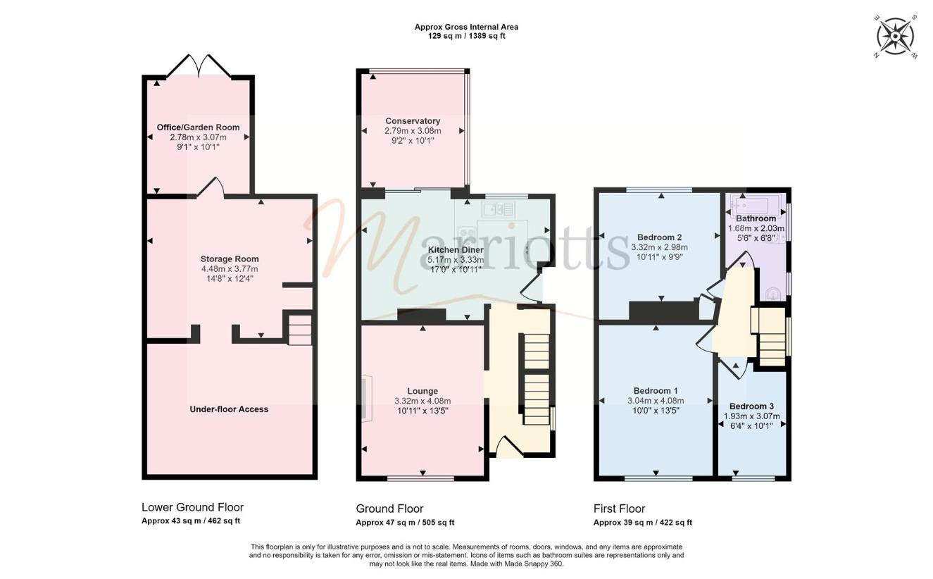 3 bedroom detached house for sale - floorplan