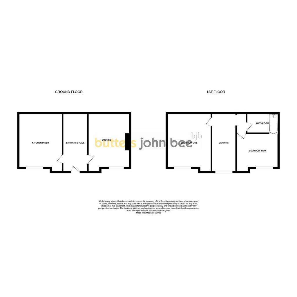 2 bedroom terraced house for sale - floorplan