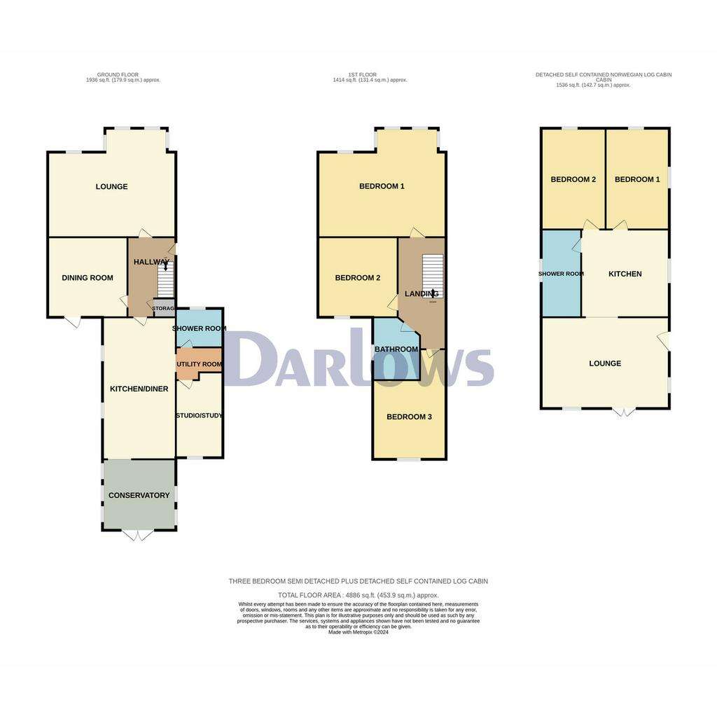 3 bedroom semi-detached house for sale - floorplan