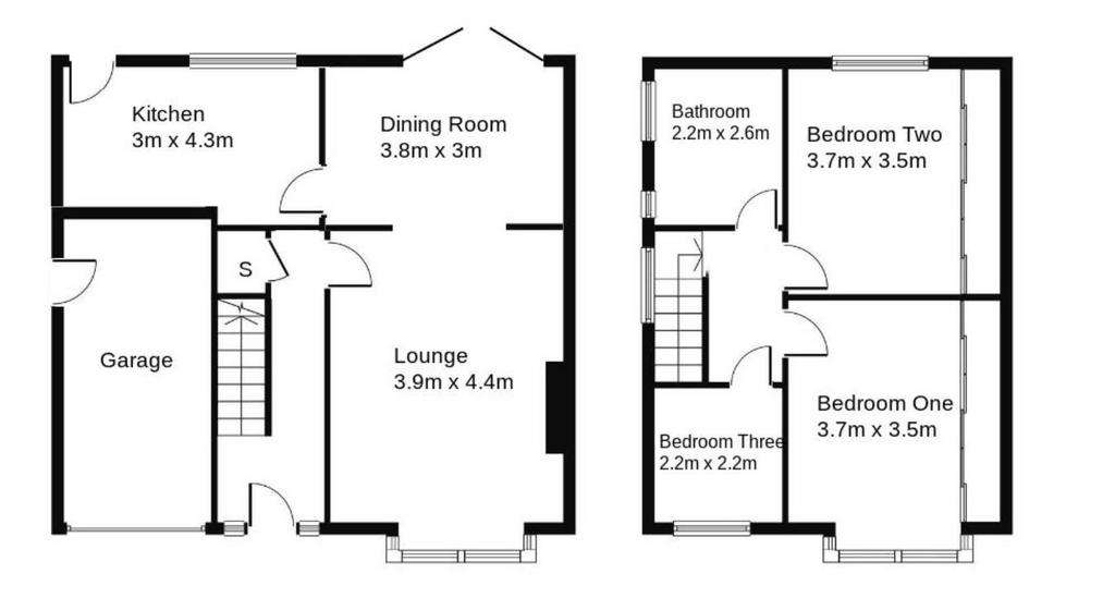 3 bedroom semi-detached house for sale - floorplan