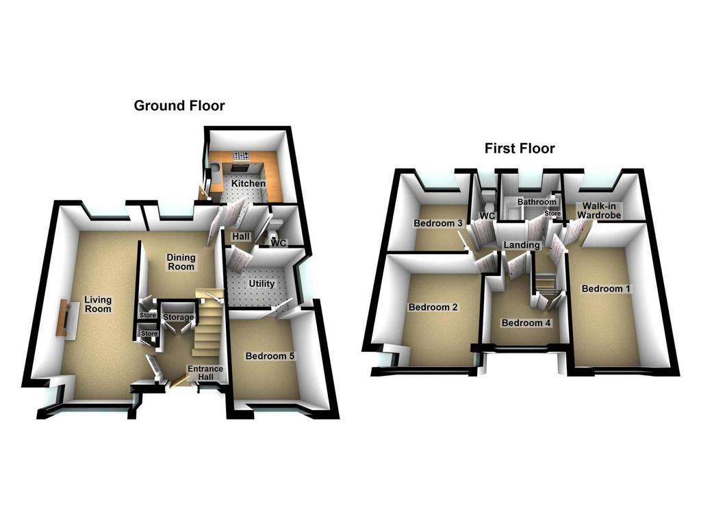 5 bedroom semi-detached house for sale - floorplan