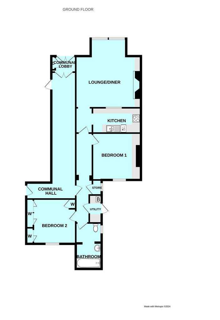 2 bedroom flat for sale - floorplan