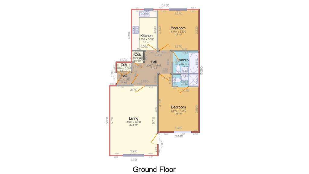 2 bedroom flat for sale - floorplan