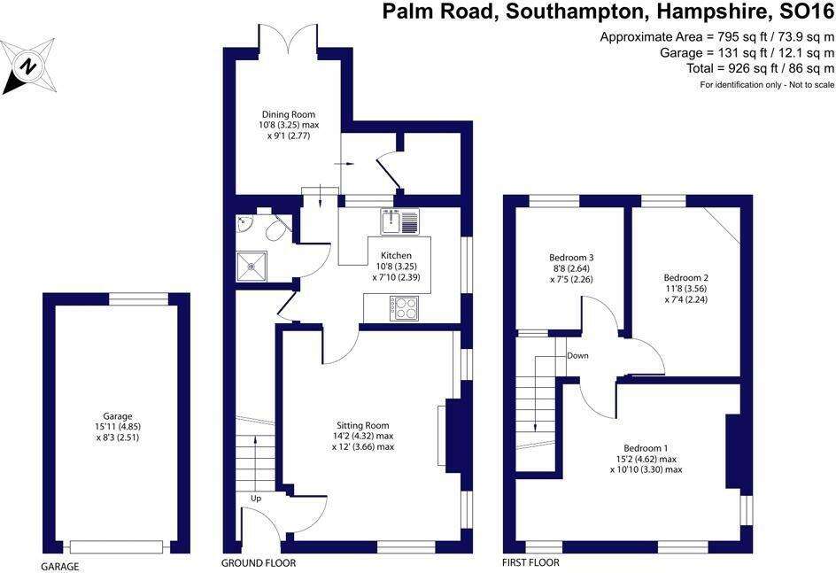 3 bedroom semi-detached house for sale - floorplan