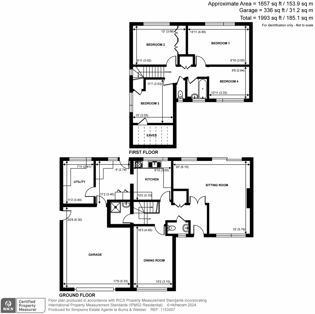 4 bedroom detached house for sale - floorplan