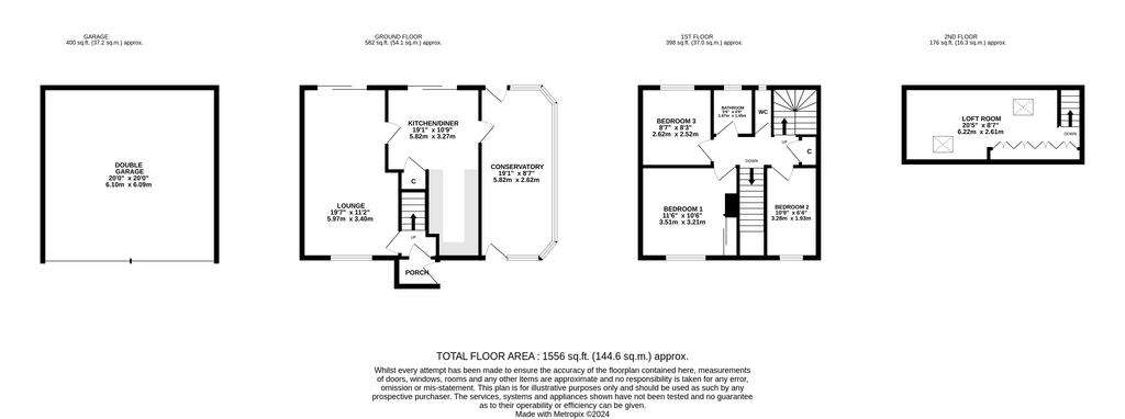 3 bedroom semi-detached house for sale - floorplan