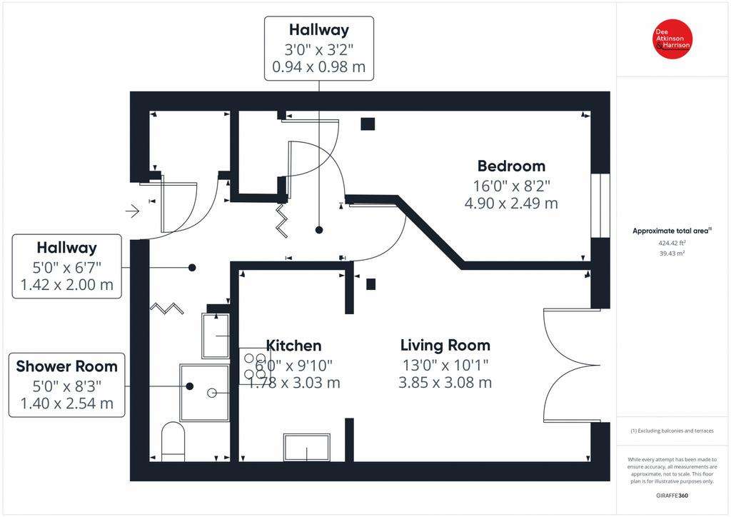 1 bedroom flat for sale - floorplan