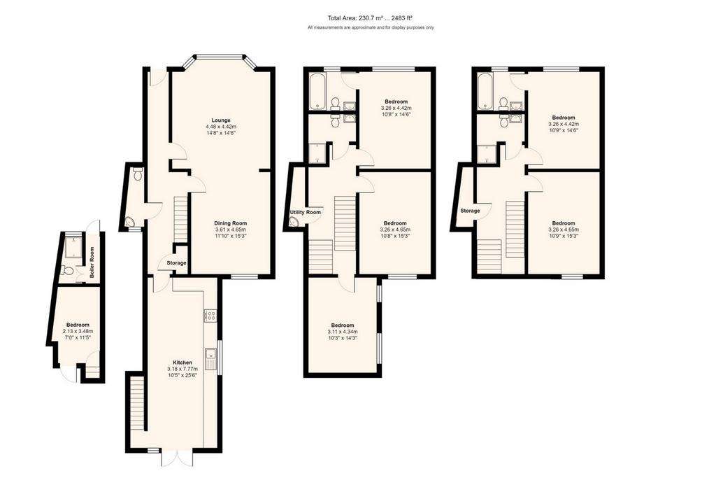 6 bedroom house to rent - floorplan