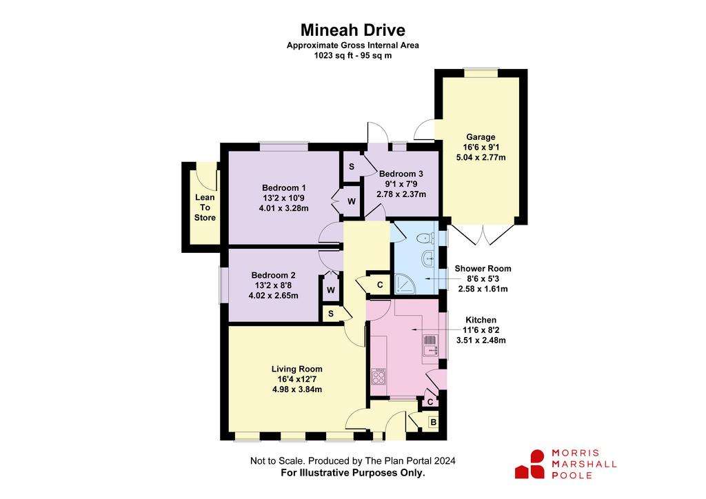 3 bedroom bungalow for sale - floorplan