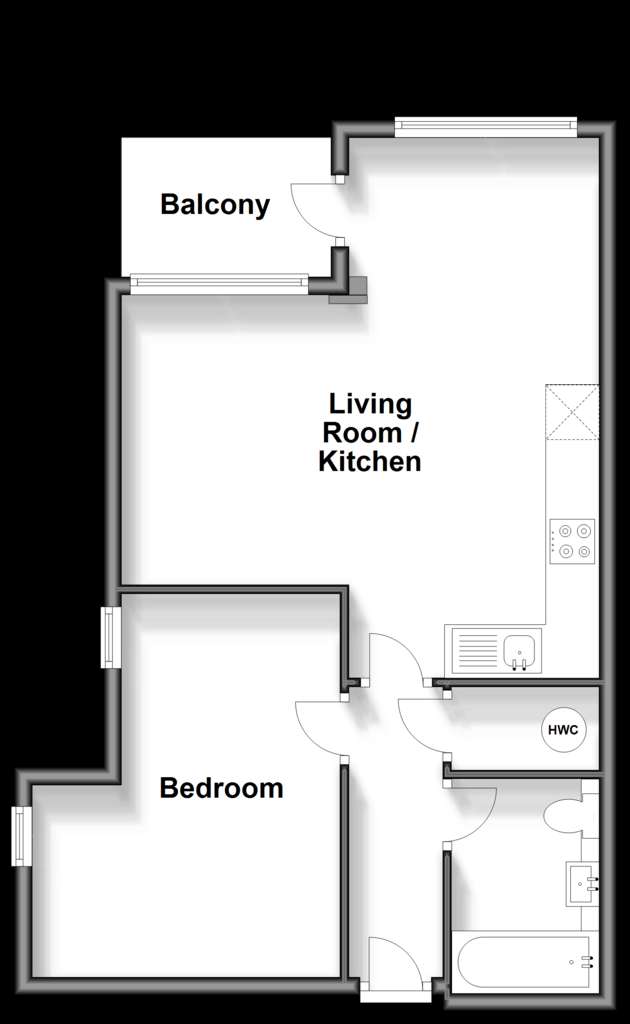 1 bedroom flat for sale - floorplan