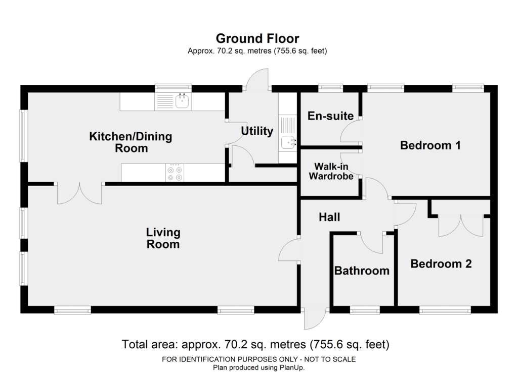 2 bedroom park home for sale - floorplan