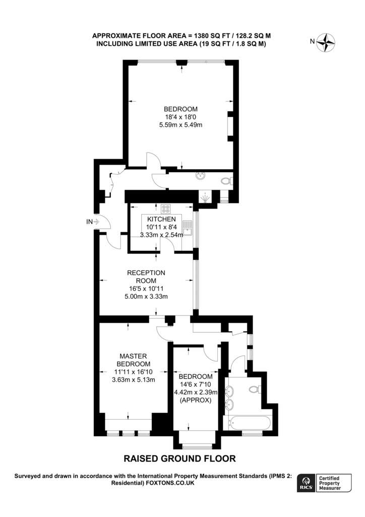 3 bedroom flat to rent - floorplan