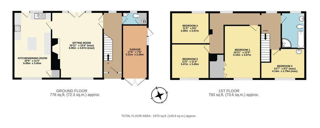 4 bedroom detached house for sale - floorplan