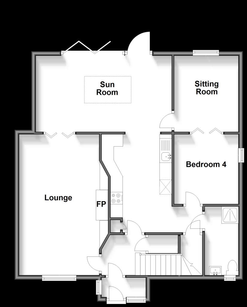 4 bedroom semi-detached house for sale - floorplan