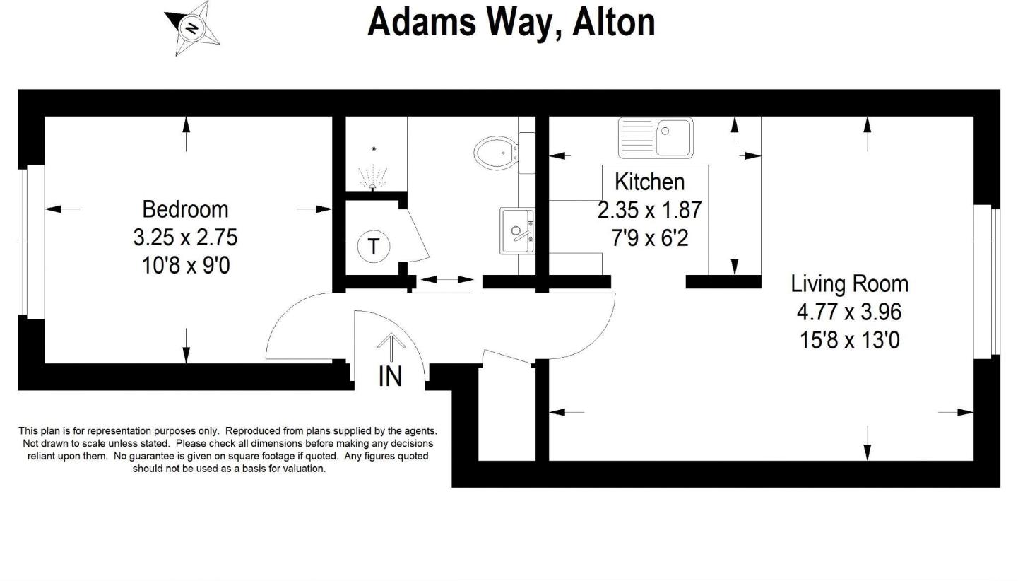 1 bedroom flat for sale - floorplan