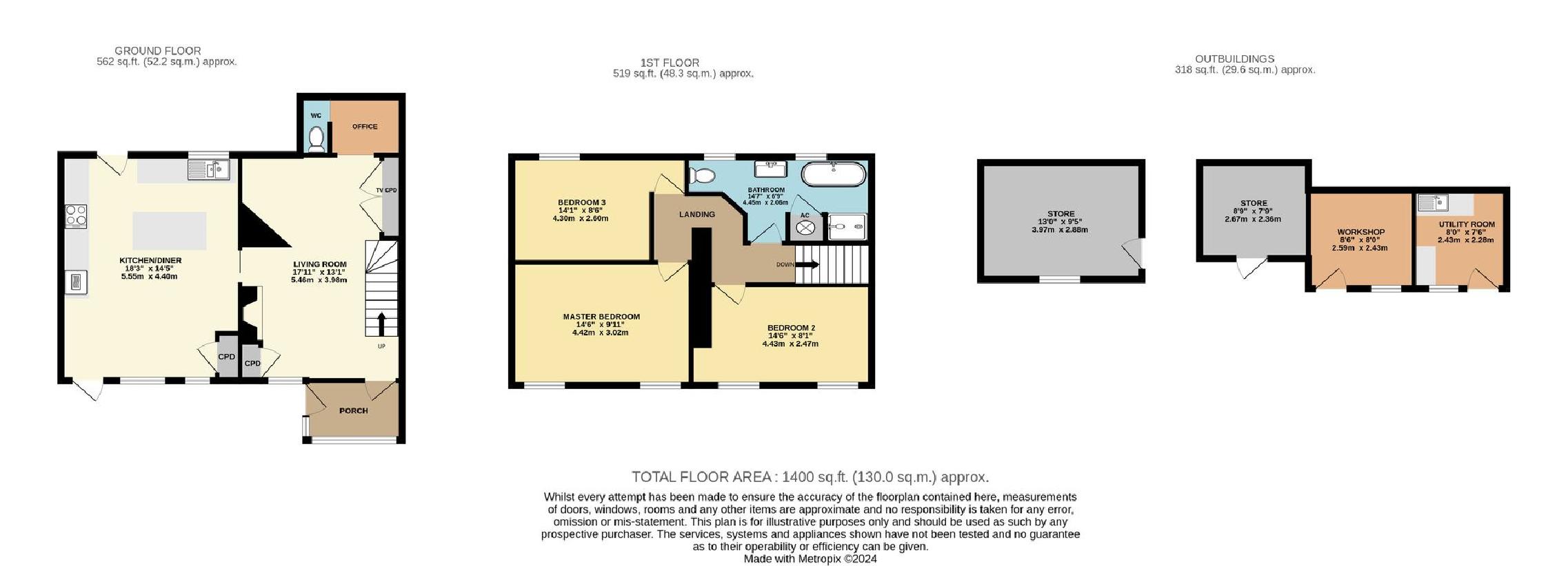 3 bedroom cottage for sale - floorplan