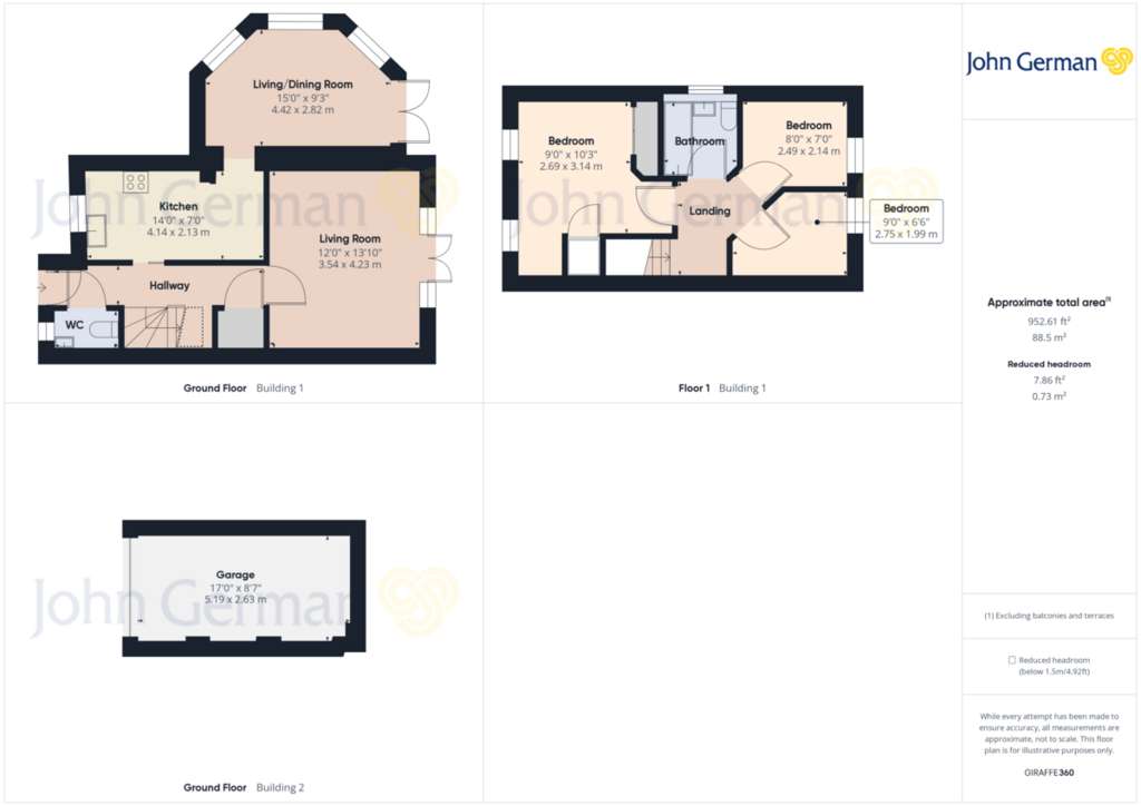 3 bedroom semi-detached house for sale - floorplan