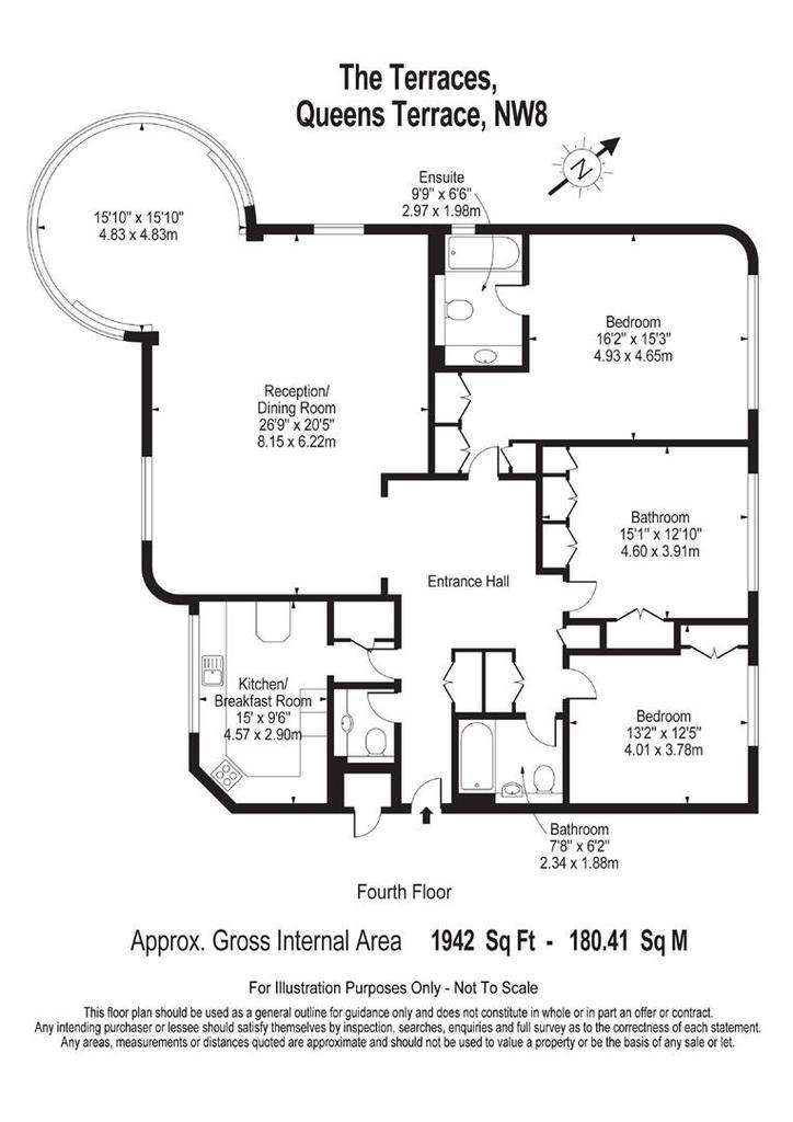 3 bedroom flat to rent - floorplan