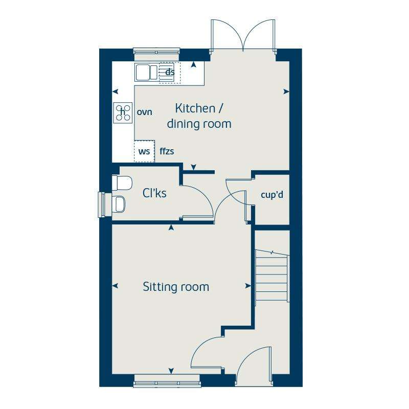 3 bedroom semi-detached house for sale - floorplan