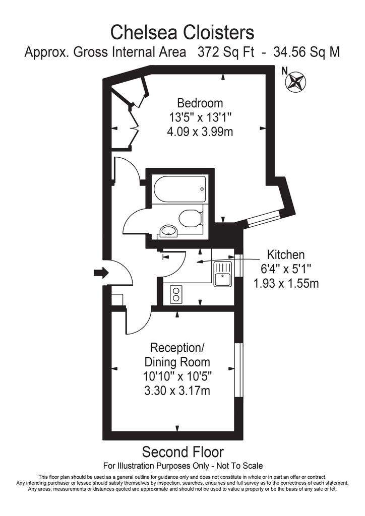 2 bedroom flat to rent - floorplan