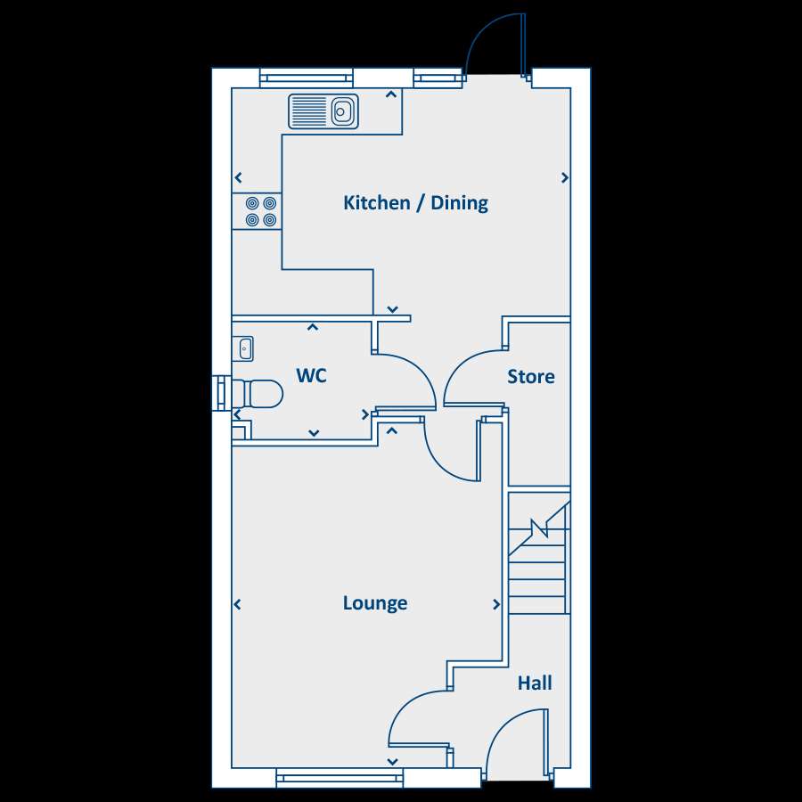 4 bedroom semi-detached house for sale - floorplan