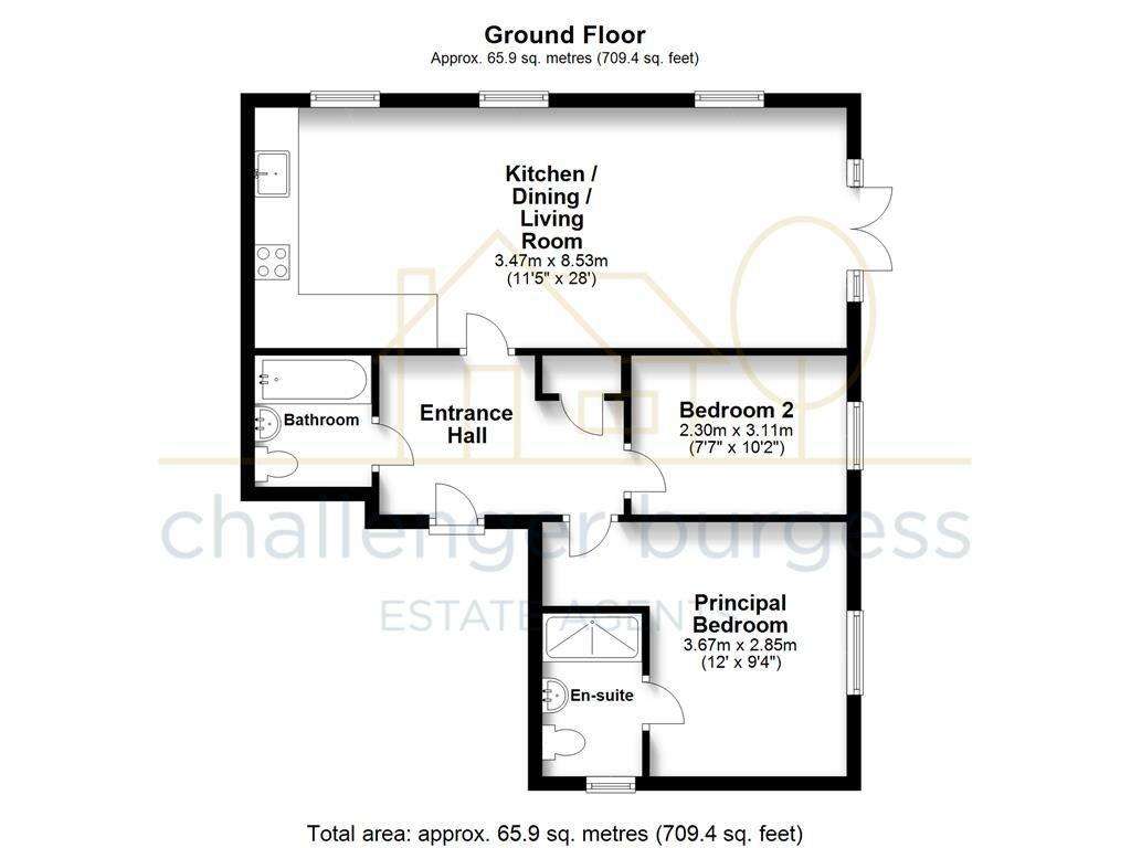 2 bedroom flat for sale - floorplan