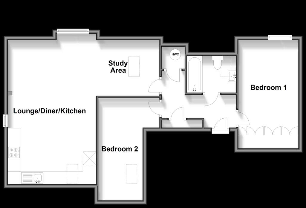 2 bedroom flat for sale - floorplan