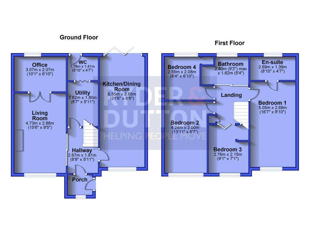 4 bedroom semi-detached house for sale - floorplan