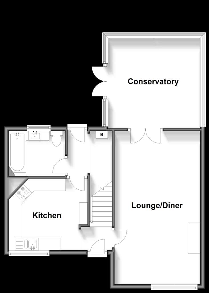 3 bedroom terraced house for sale - floorplan