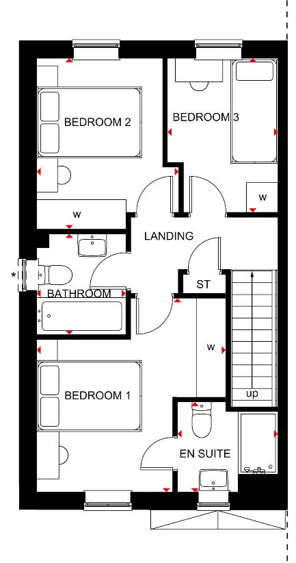 3 bedroom end of terrace house for sale - floorplan