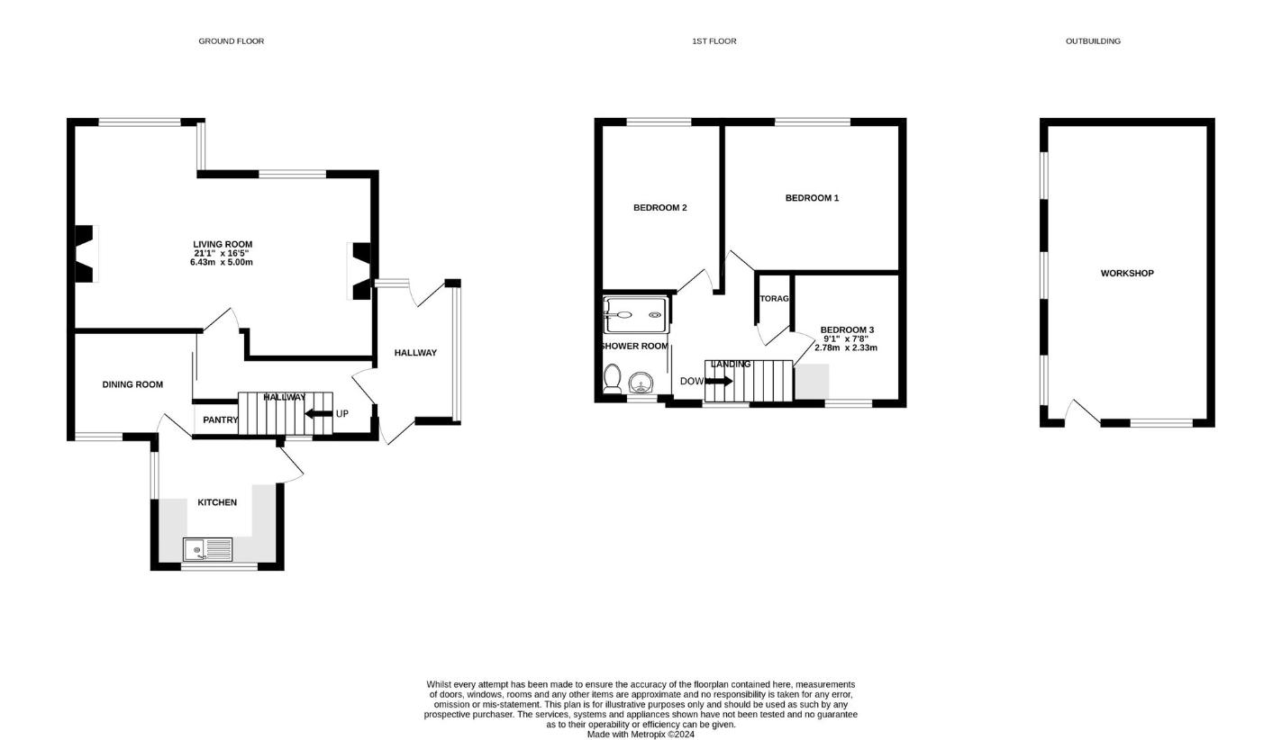 3 bedroom semi-detached house for sale - floorplan