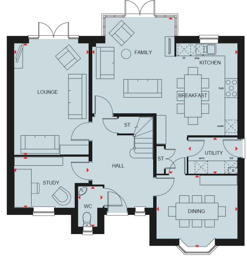 5 bedroom detached house for sale - floorplan