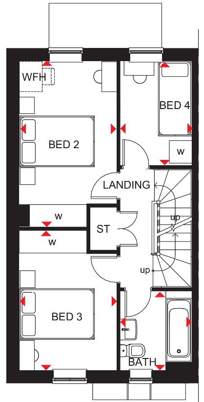 4 bedroom end of terrace house for sale - floorplan