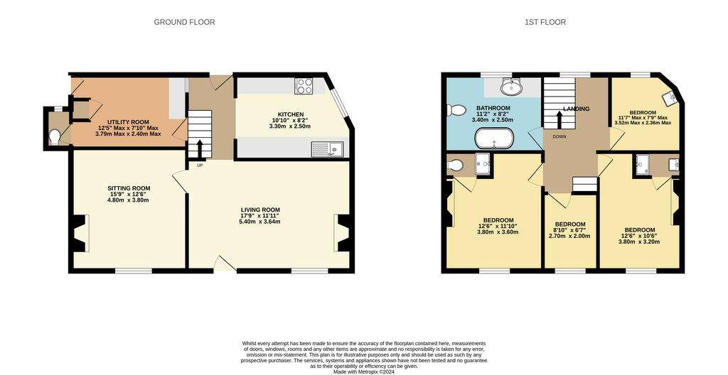 4 bedroom end of terrace house for sale - floorplan