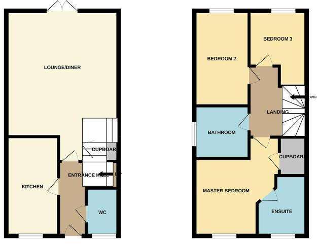 3 bedroom semi-detached house for sale - floorplan