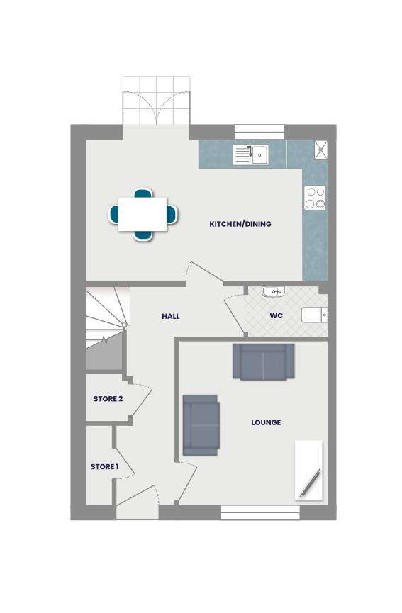 4 bedroom terraced house for sale - floorplan