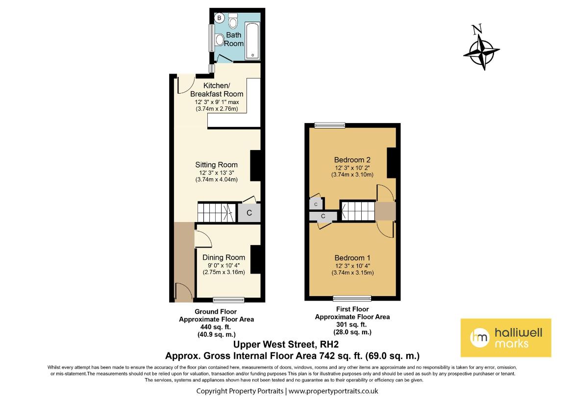 2 bedroom detached house for sale - floorplan