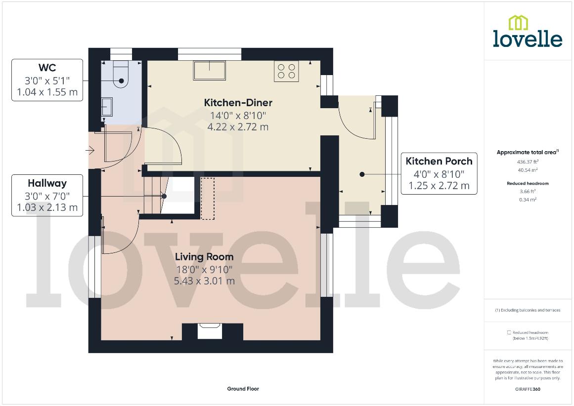 3 bedroom end of terrace house for sale - floorplan