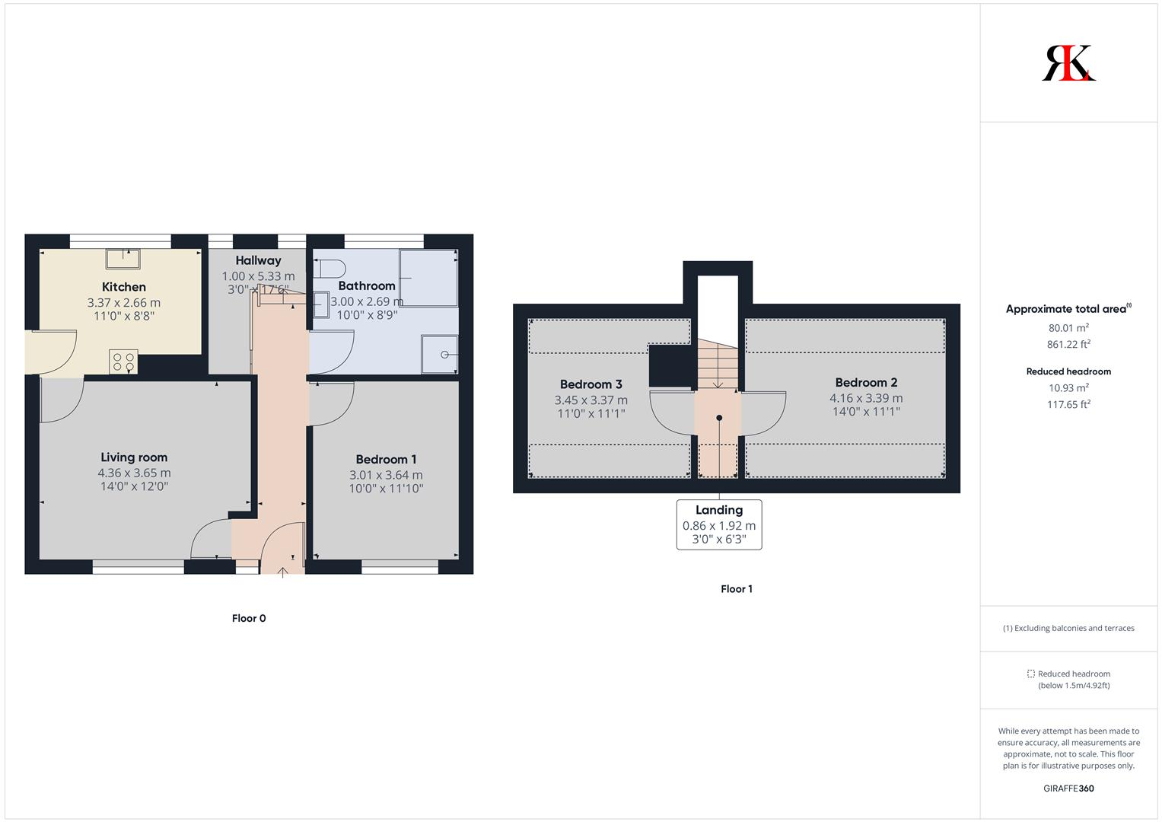 3 bedroom bungalow for sale - floorplan