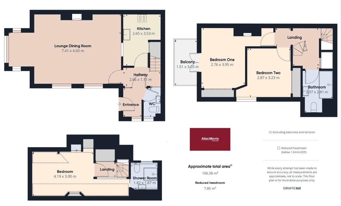 3 bedroom town house for sale - floorplan